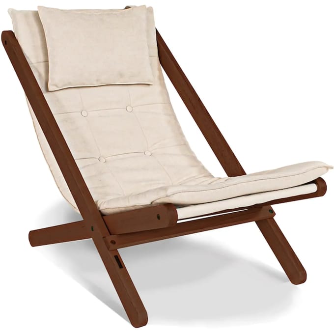 Teak loungestoel met lijnolie Woodman Allegro