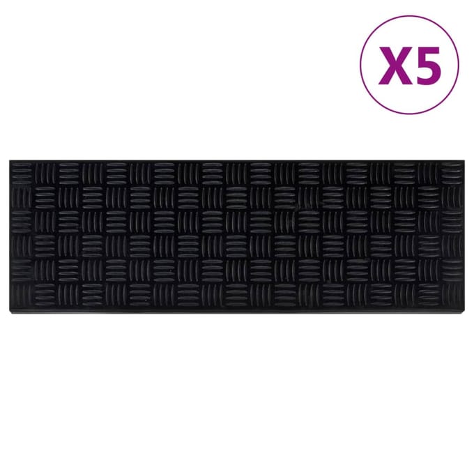 vidaXL - Trapmatten - 5 - st - 25x75 - cm - rubber