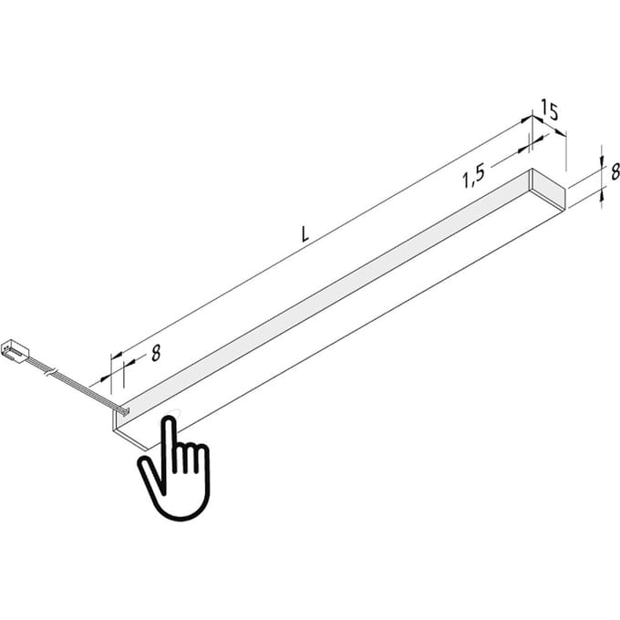 Hera LED meubelverlichting Top-Stick FMT, 3.000K, 60cm