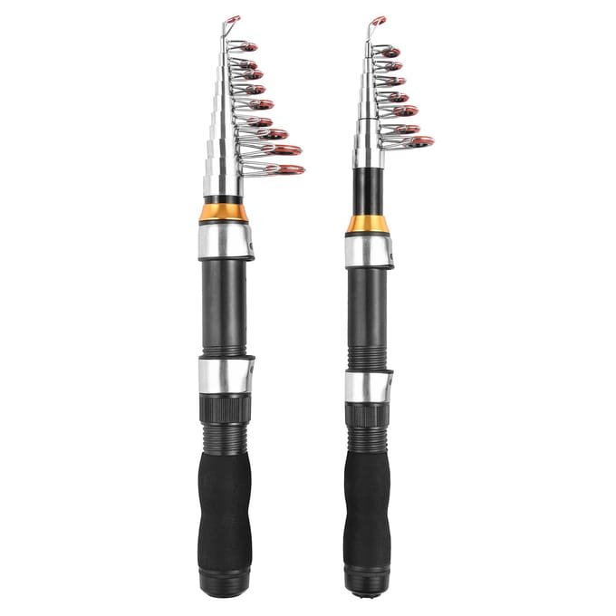 Lixada Vishengel Reel Combo Water Drop Set(Complete set, 1,9 m, 2,3 m) Professionele visuitrusting zwart