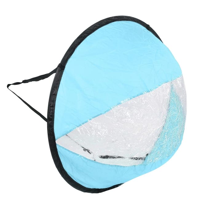 Polyester Taffeta Duurzaam Opvouwbaar Kajak Windzeil Transparant Venster Kano Windzeil Boot Water blauw