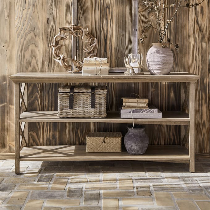 LOBERON Sidetable Vélu antiekbruin