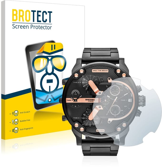 BROTECT - Screenprotector voor Diesel DZ7312 - Folie Beschermfolie transparant 2 Stuks
