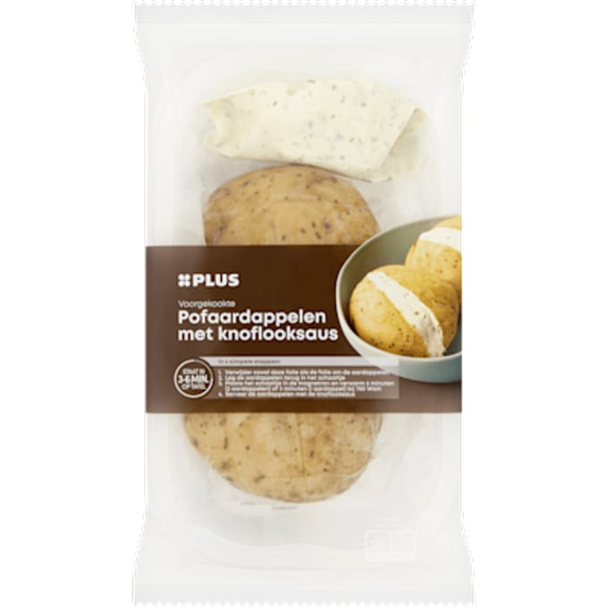 Pofaardappel met knoflooksaus