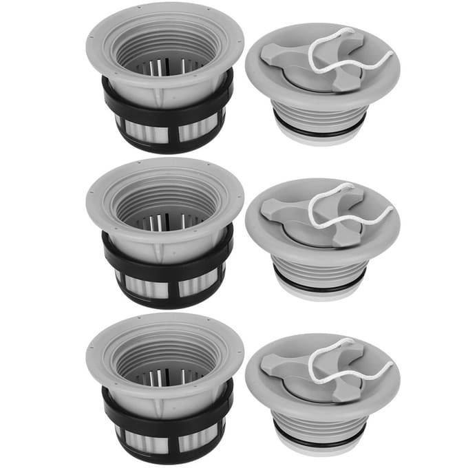 3 Stuks Veiligheidsluchtventiel met Filtergaas Accessoire voor Opblaasbare Tent Boot Kajaks