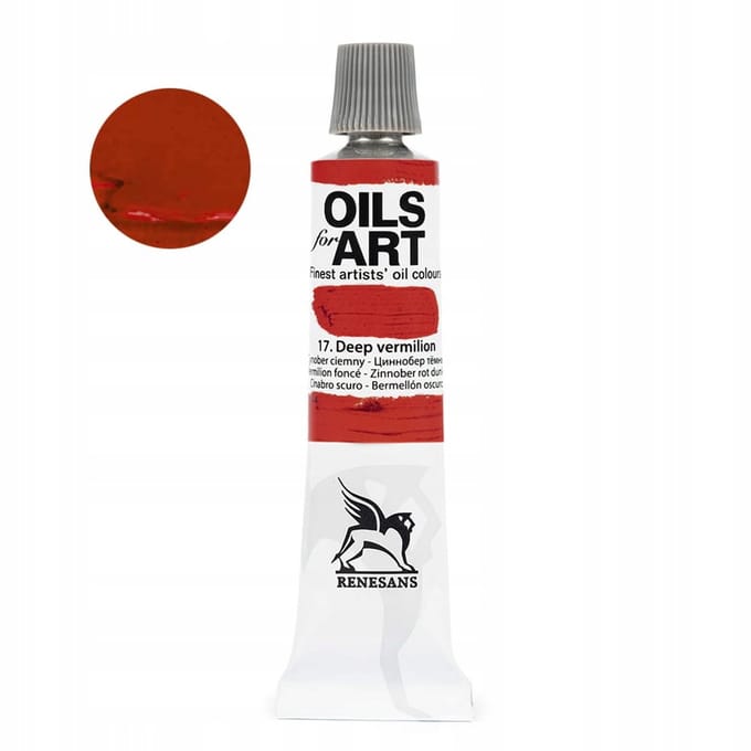 Olieverf Olej voor Kunst 20ml - 17 Cynober Ciemny