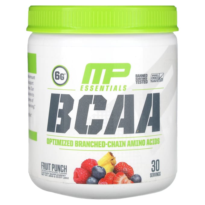 MusclePharm, Essentials, BCAA, Punch aux fruits, 0,57 lb (258 g)