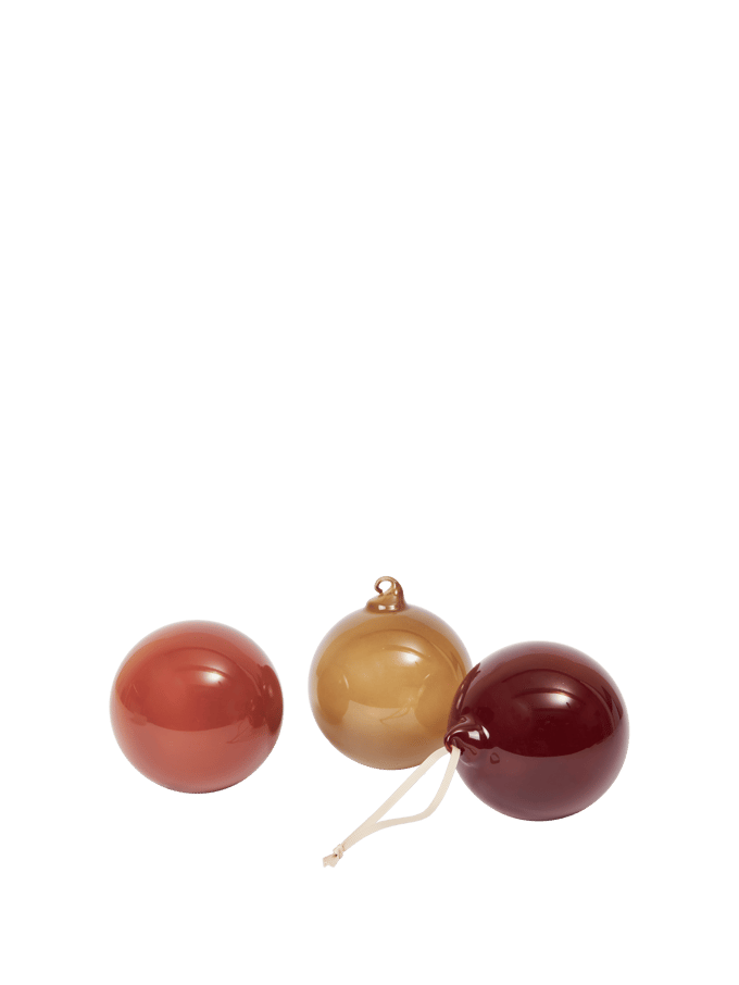 Ferm Living Glazen Baulbes kerstballen - roseate translucent - L