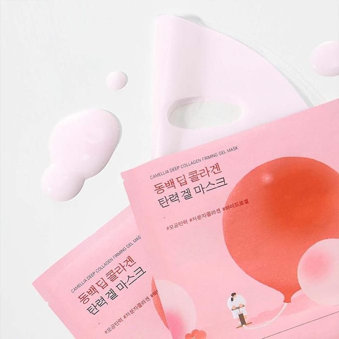 [ROUND LAB] Camellia Diep Collageen Verstevigend Gelmasker 34g*4EA white