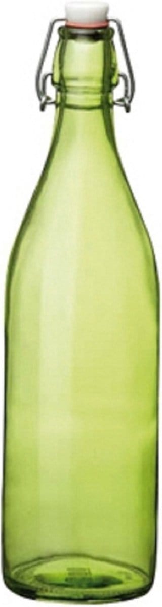 Decoratieve fles - Glas - Groen - 1L - Glas