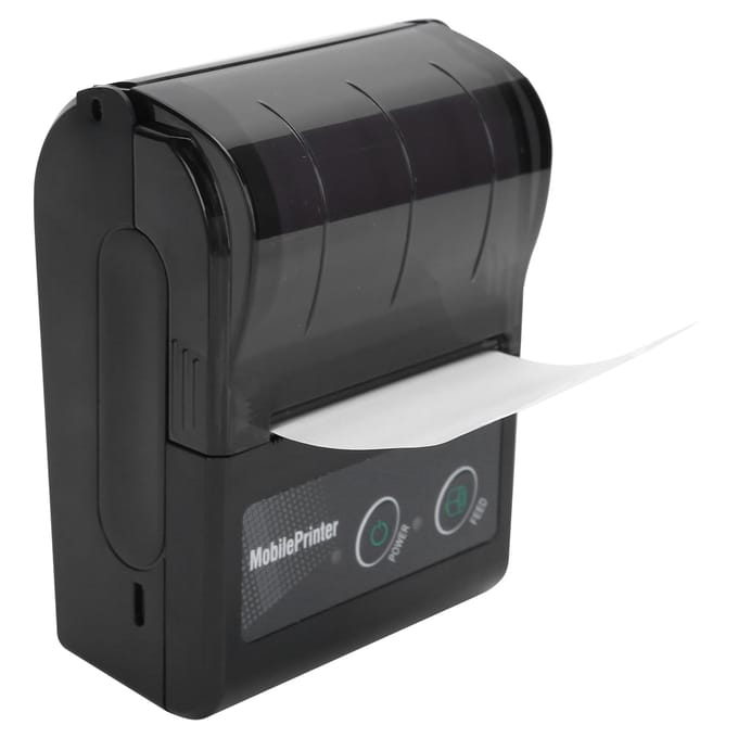 Imprimante thermique Bluetooth pour tickets de caisse, mini-étiqueteuse portable, prise 100-240 V US black