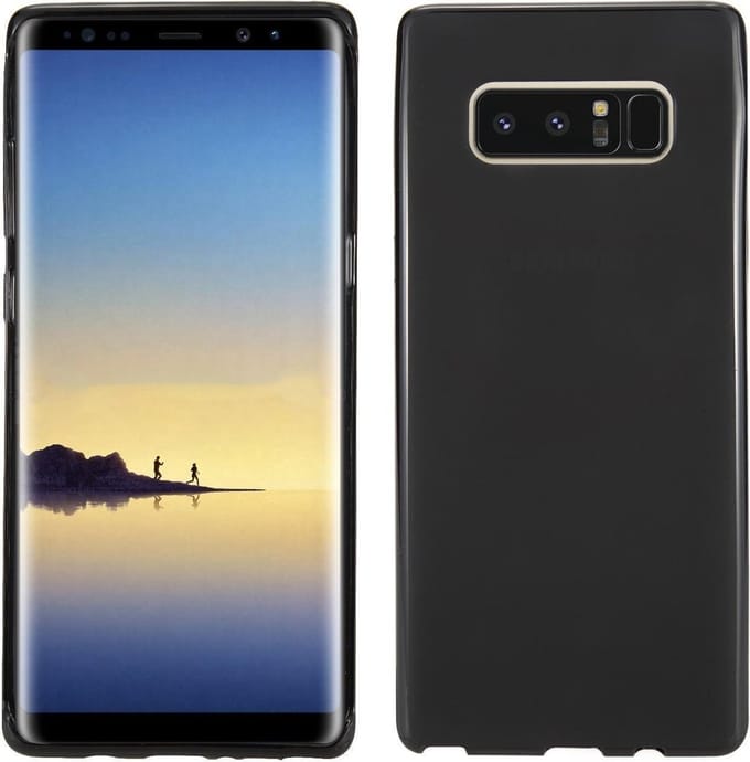 Note 8 ultra dun hoesje TPU siliconen hoes  - Zwart