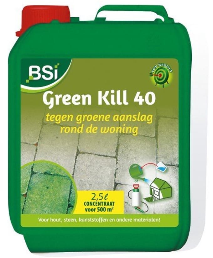 BSI Green Kill 40 tegen groene aanslag (2500 ml/500 m²) - Effectieve Groene Aanslagreiniger