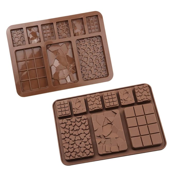 9 Holte Siliconen Mal Chocolade Plaat Diy Koekjes Wafelvorm Bakgereedschap white