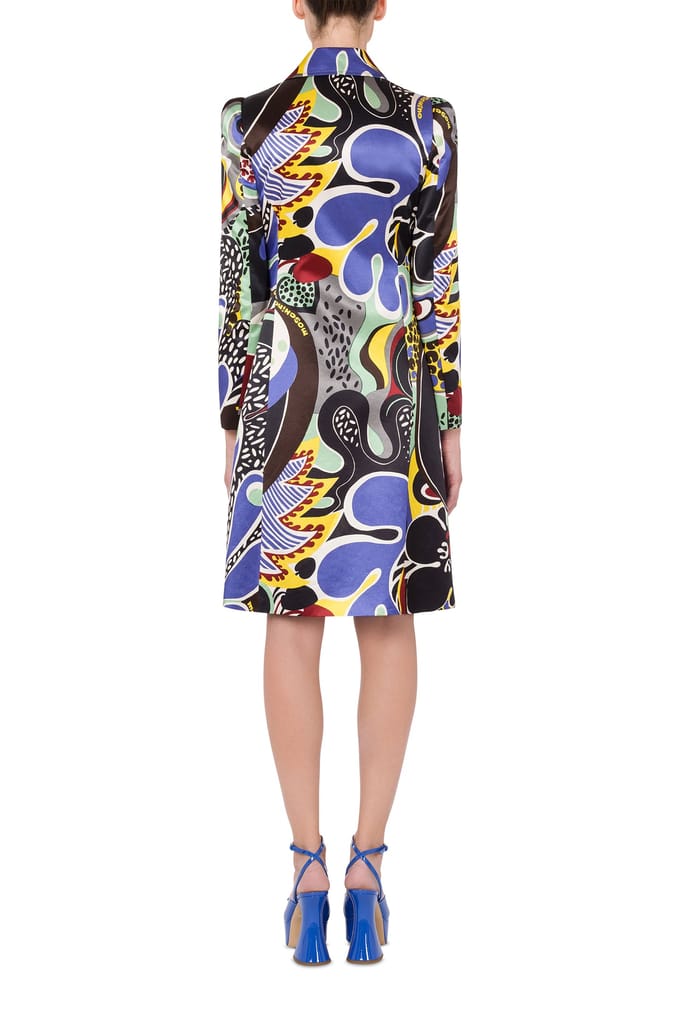 Moschino Psychedelic Print Coat Black Größe: 42 | Blusenkleider Outlet | Damen | Schwarz
