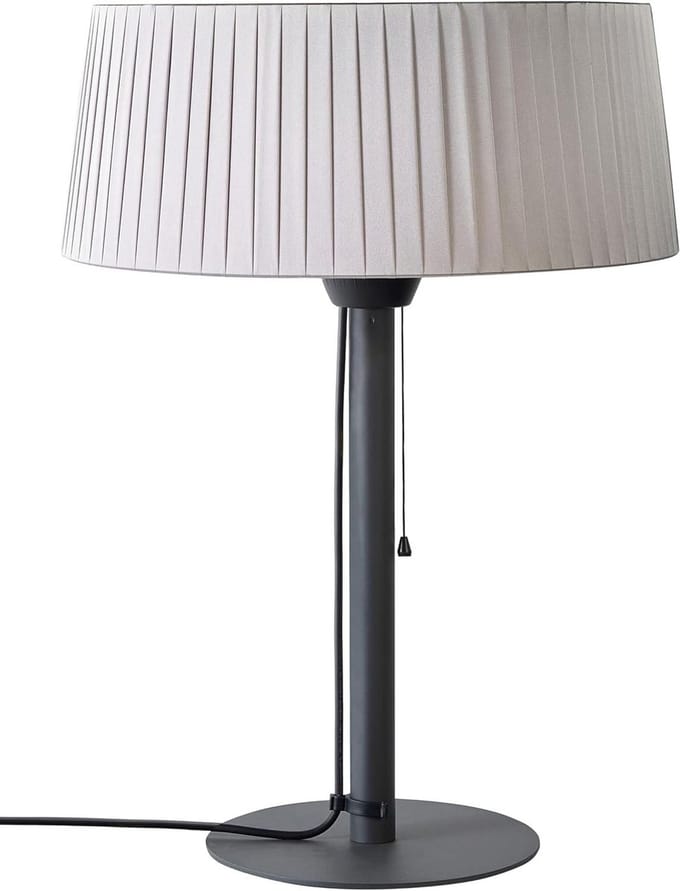 Terrasverwarmer - Buitenverwarming - Gezellige sfeer - Draagbaar ontwerp - 70 cm hoog - Grijs
