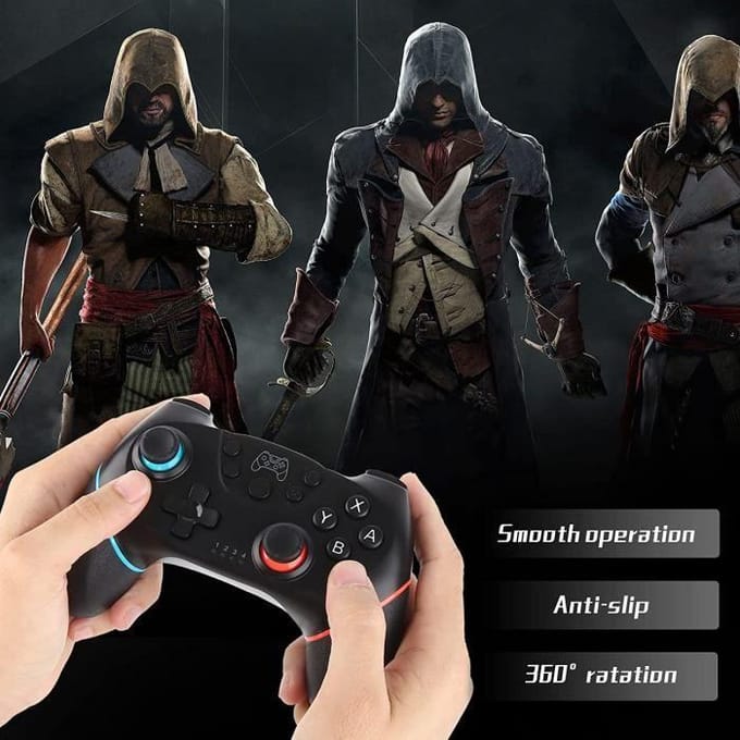 Sanliova Manette sans fil compatible avec Switch, Bluetooth Switch Controller Gamepad Joystick avec batterie rechargeable Dua[J68]