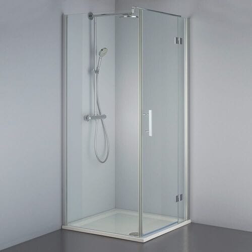 Steinkamp Lifestyle hinged door with side panel 80 x 80 cm stop right incl. easypearl EHSTTS014R