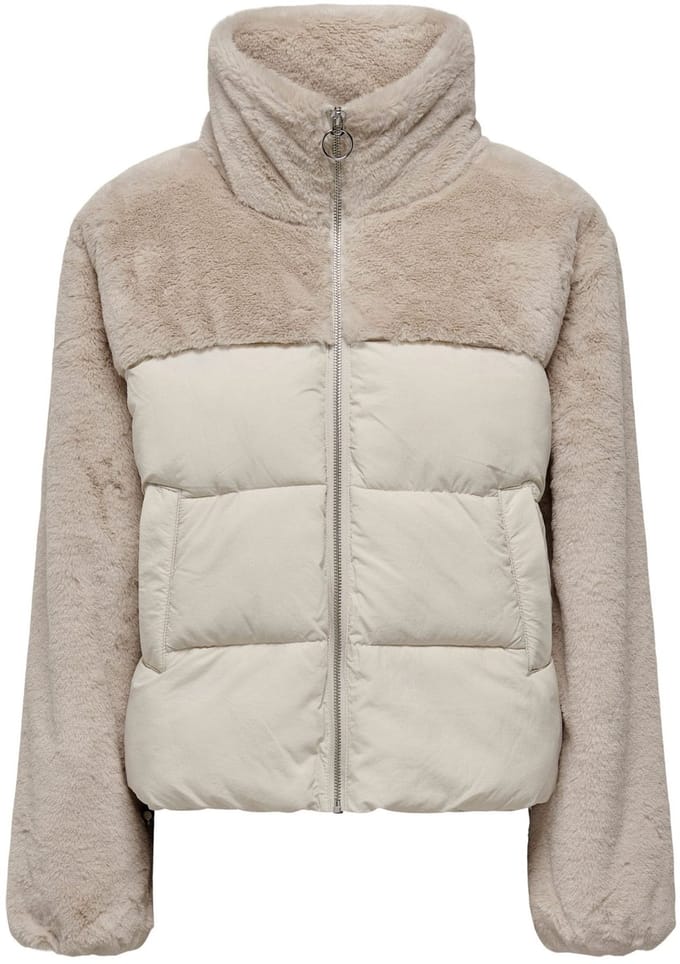 ONLY - ONLWANJA FUR PUFFER MIX JACKET NOOS OTW Dames Jas