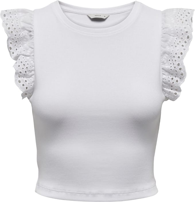 Only Top Onlmathilda S/l Lace Detail Top Jrs 15308890 Cloud Dancer Dames Maat - S
