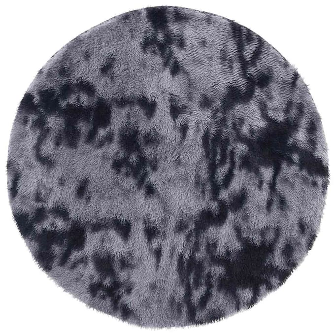 vidaXL - Hoogpolig - vloerkleed - NAVARRA - 240x240 - cm - polyester - donkergrijs