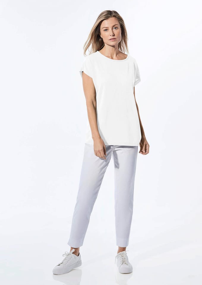 Shirt in linnenlook - wit - Gr. 48 van Goldner Fashion