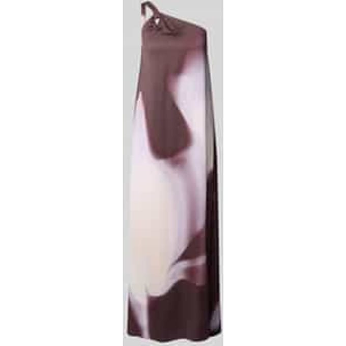 regular fit one-shoulder maxi-jurk van mix van viscose en linnen model 'DANTEA'