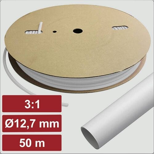 Electronic Garage EG25CA085 Krimpkous met lijm Wit 12.7 mm 4.2 mm Krimpverhouding:3:1 50 m