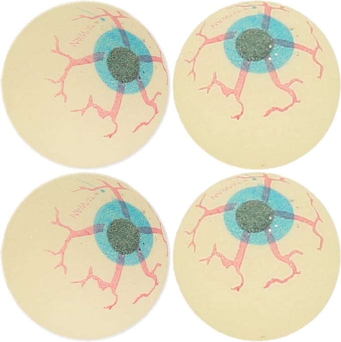 4x Glow in the dark oogballen