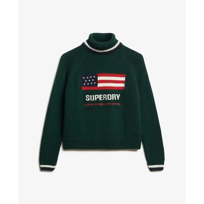 Superdry - Americana gebreide coltrui - Dames - Sweaters