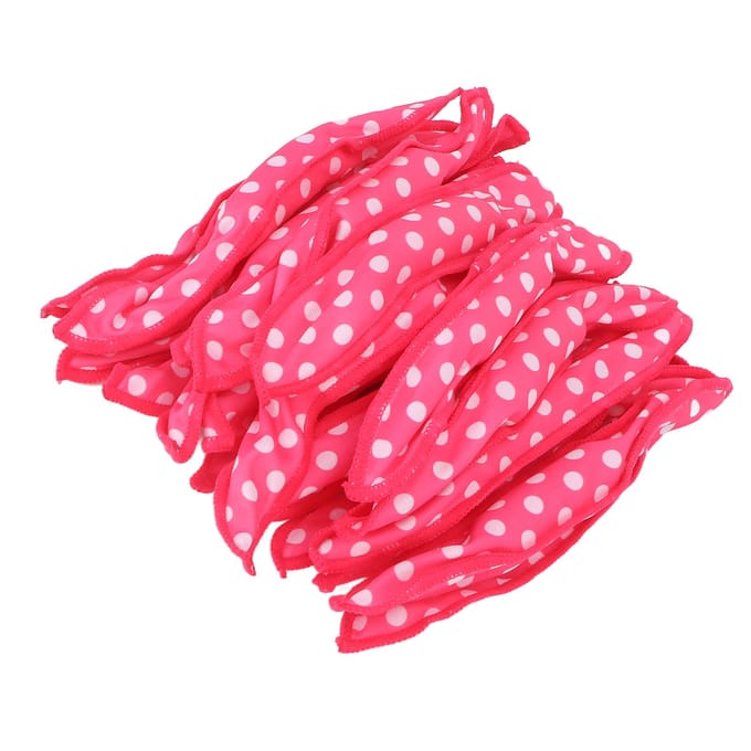 20 stuks Hittevrije Haarrollers Zachte Opvouwbare DIY Spons Haarstyling Rollers om mee te slapen Rozerood pink