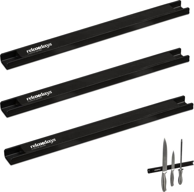 Magneetstrip set - veelzijdig en ruimtebesparend - set van 3 - staal - 30 cm
