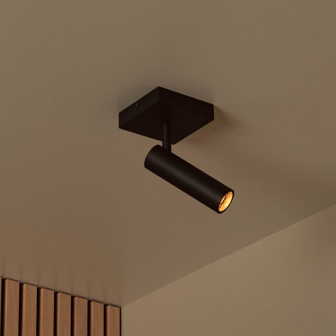 Lucide GRADO - Plafondspot (Plafondlamp) - 1xGU10 (MR11) - Zwart
