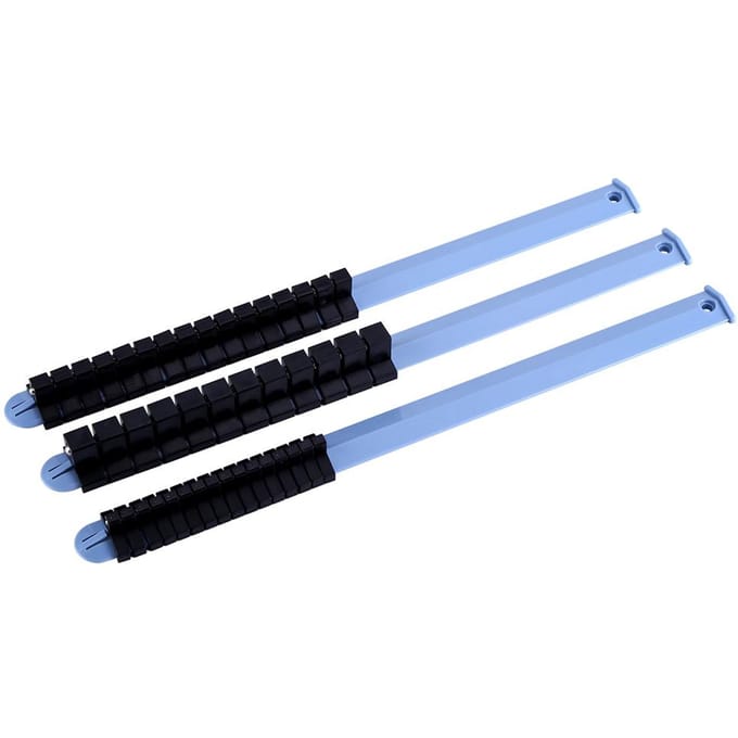 3 stuks 1/4  3/8  1/2  Plastic Wandgemonteerd Dopopslagrek Verdeelrail Bak Houder Organizer gray