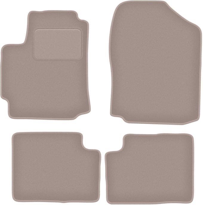 Beige veloursmatten voor: Daihatsu Sirion III M300 hatchback (2004-2010)