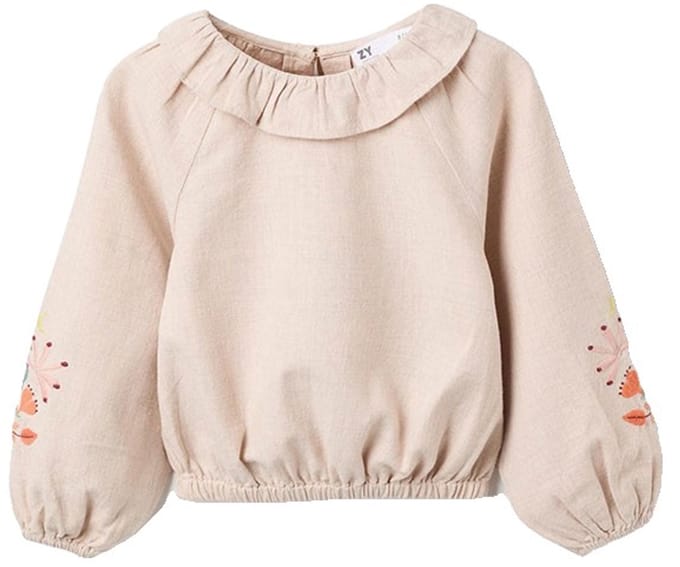 Zippy 3107490701 Overhemd Met Lange Mouwen Beige 7-8 Years Meisje