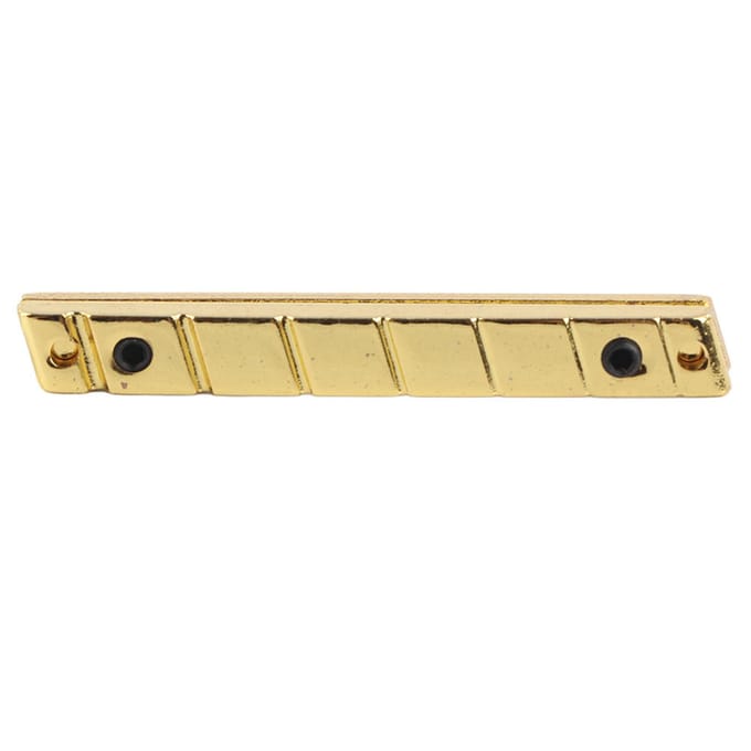 7-Snarige Multiscale Gitaarbrug Zadel Elektrische Gitaren Vervangingsaccessoire Messing Gouden beige