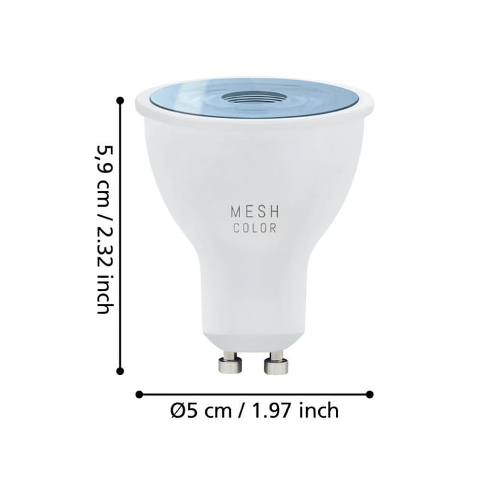 EGLO connect.z Smart LED Lamp - GU10 - Ø 5 cm - Instelbaar RGB & wit licht - Dimbaar - Zigbee