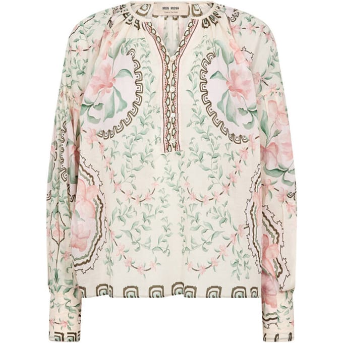 relaxed fit blouse met tuniekhals model 'Wylde'