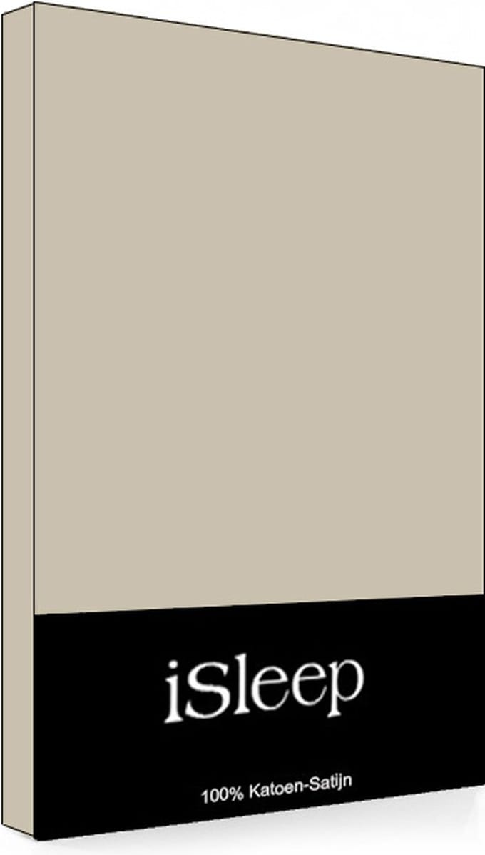 iSleep Satijn Kussenslopen (2 stuks) - 60x70 cm - Medium Beige