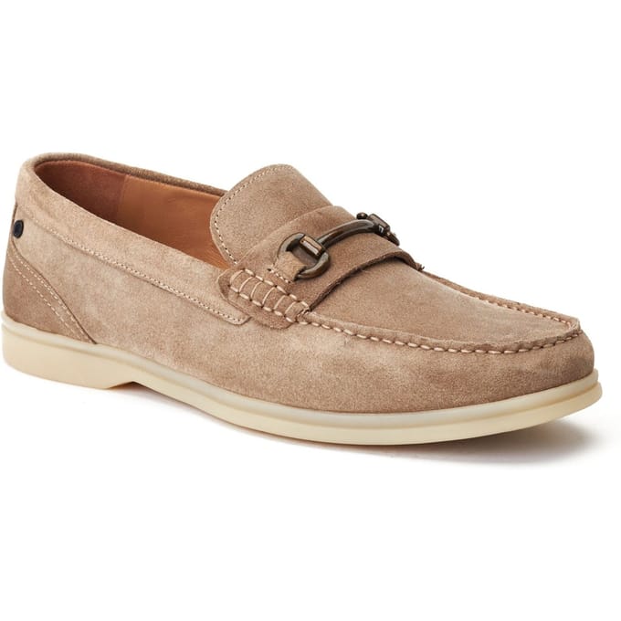 Base London Snapper Leer Heren Sand Loafers