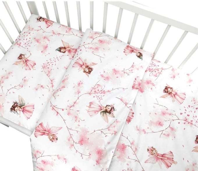 Baby Dekbedovertrek Fairy Roze 100x135 cm