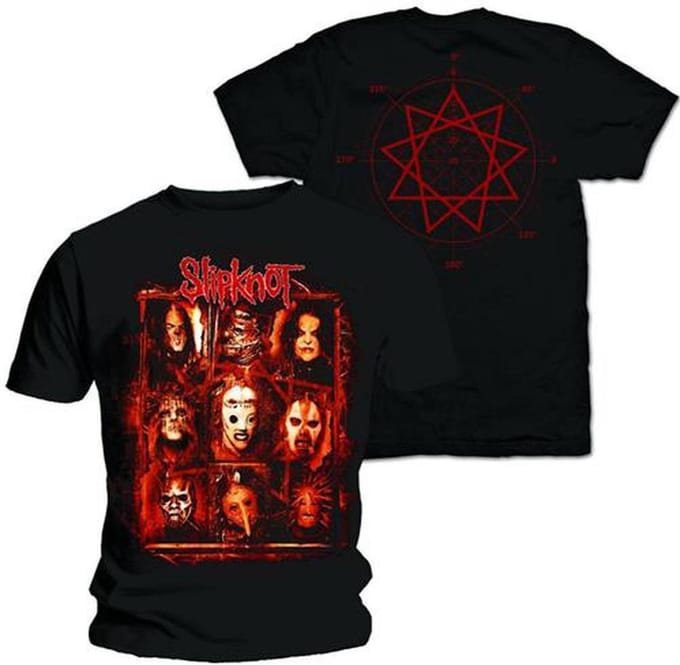 Slipknot - Rusty Face Heren Tshirt - M - Zwart