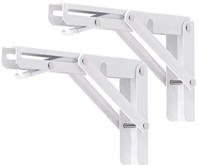 Inklapbare plankbeugels 20 cm - Zwaar belastbare L-beugel voor werkbank - Set van 2