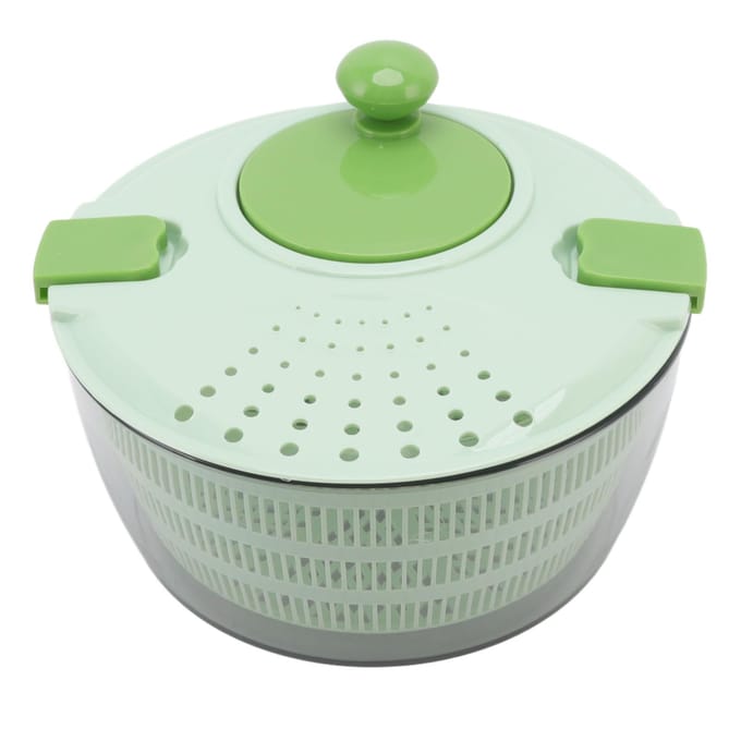 4L Groentedroger PP Saladespinner Multifunctionele Salade Afdruipkom voor Thuiskeuken Groen beige