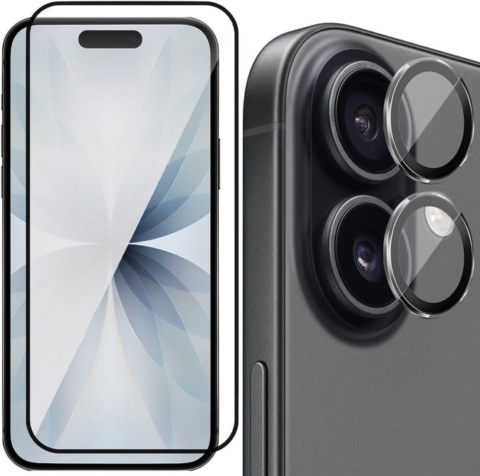 Screenprotector & Camera Protector geschikt voor iPhone 17 - Volledig Dekkend Glas