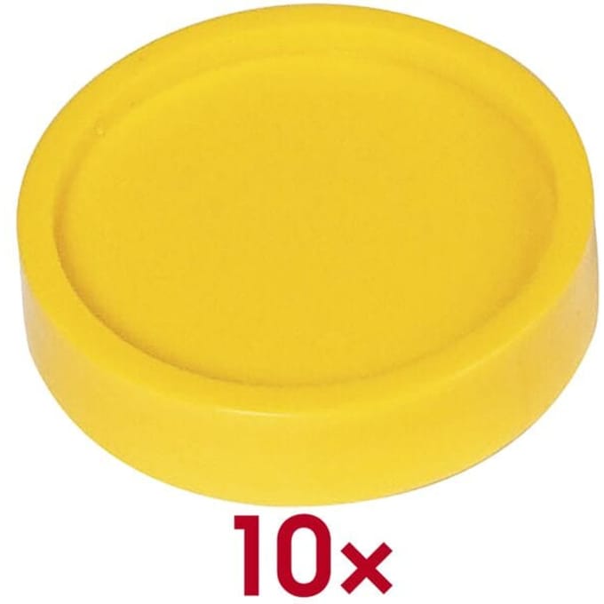 MAUL magneten, ø 29 mm, 10 stuks, geel