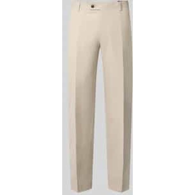 straight fit broek van scheerwolmix