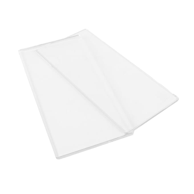 2 Stuks Stansmachine Snijmat Transparant PE Stansplaat voor Knutselen 16 X 8cm white