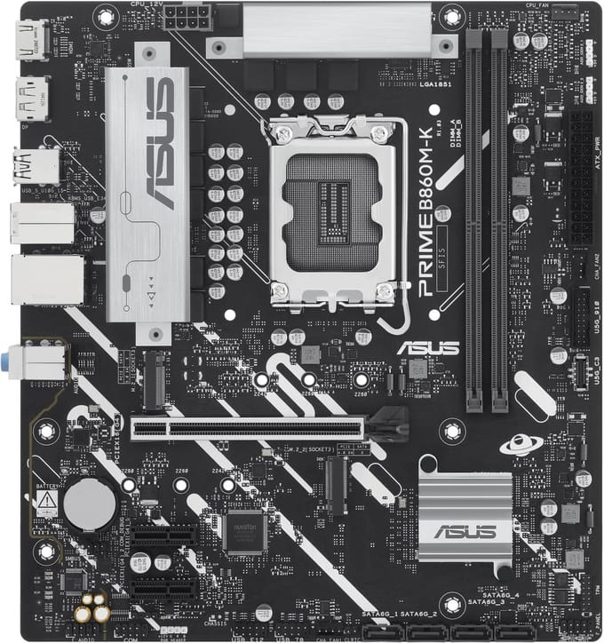 ASUS PRIME B860M-K Moederbord - Intel B860 - Intel LGA1851 - DDR5 RAM - Micro-ATX